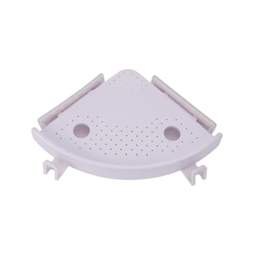 WOONEKY Eckregal Bad Kunststoff Wandmontage Eckablage mit Ablauflöchern Langlebig und Stabil für Badezimmer und Küche Multifunktionaler Aufbewahrungshalter Weiß WOONEKY Eckregal Bad Kunststoff Wandmontage Eckablage mit Ablauflöchern Langlebig und Stabil für Badezimmer und Küche Multifunktionaler Aufbewahrungshalter Weiß von WOONEKY