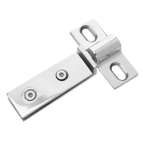 WOONEKY Edelstahl Duschraum Scharnier Pivot Türbeschlag Doppelloch Sicherer Einbau Drehen Belastbar Modernes Design Für Glas Duschtüren Badezimmer von WOONEKY