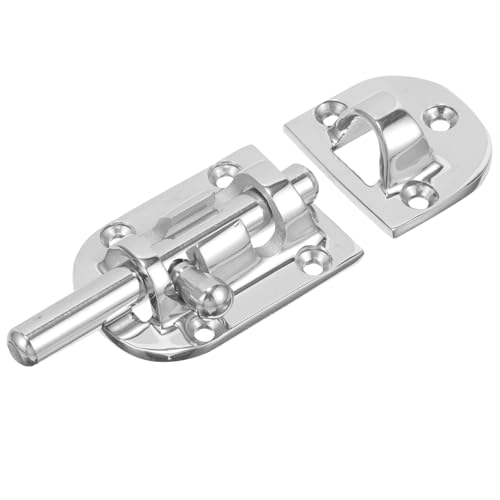 WOONEKY Edelstahl Türschloss Bolzenriegel Schiebetür Riegel Bootszubehör Rostfrei Langlebig Sicher Einfacher Einbau für Türen und Torrahmen von WOONEKY