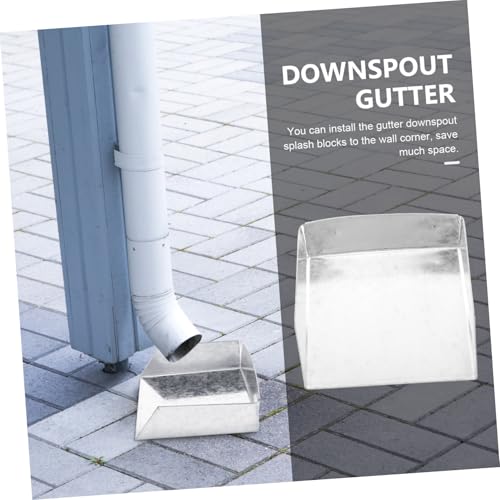 WOONEKY Eisen Regenwassersammler Fallrohr Abfluss Sieb Dachrinne Gartenhaus Kompakt Leicht Langlebig Einfache Montage als Gutter Splash Guard und Wasserableiter für Fallrohr und von WOONEKY