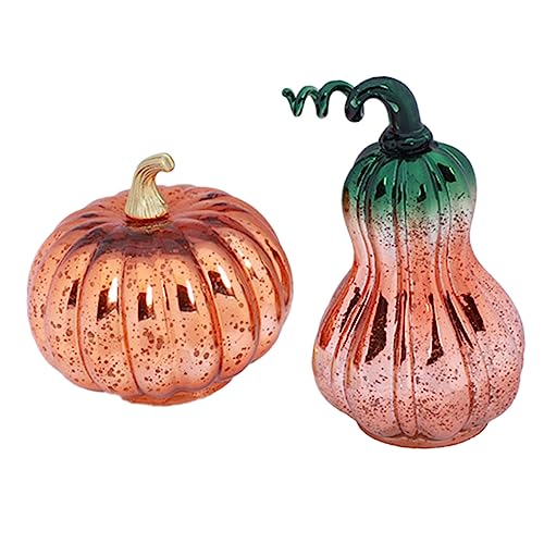 WOONEKY Elegante Kürbislampe Aus Glas Ohne Batterie 2er-pack Für Halloween-partys Und Als Heimdekoration WOONEKY Elegante Kürbislampe Aus Glas Ohne Batterie 2er-pack Für Halloween-partys Und Als Heimdekoration von WOONEKY
