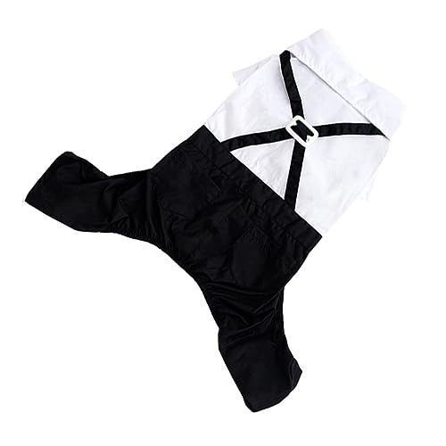 WOONEKY Eleganter Hundeanzug für Besondere Anlässe Bequemes Pet Kostüm mit Fliege und Hosenträgern Leicht Anzuziehen Schnell Trocknend für Hochzeiten Partys und Fotoshootings von WOONEKY