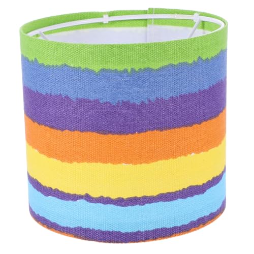 WOONEKY Faltbarer Lampenschirm Abnehmbarer Bunter Stoff Lampenschirm Dekorative Tisch Deckenleuchte Blendfrei für Schlafzimmer Büro und Wohnraum von WOONEKY