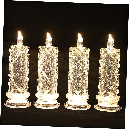 WOONEKY Flammenlose Kerzen Licht 4 Stücke Elektronische Kerzen Dekorative Nachtlicht für Schlafzimmer von WOONEKY