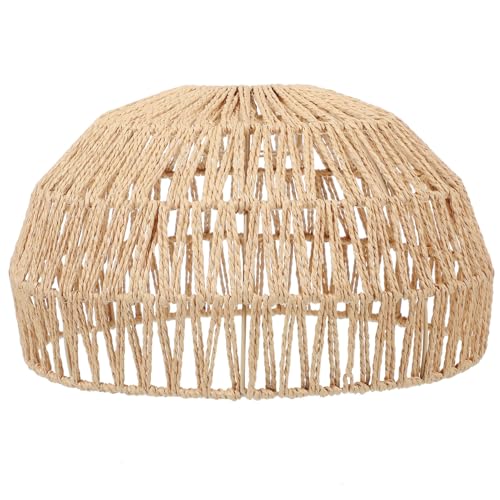 WOONEKY Geflochtener Lampenschirm aus Eisen Kleine Deckenleuchte Langlebig und Stabil Handgefertigtes Design für Restaurant Esszimmer und Gemütliche Wohnräume von WOONEKY