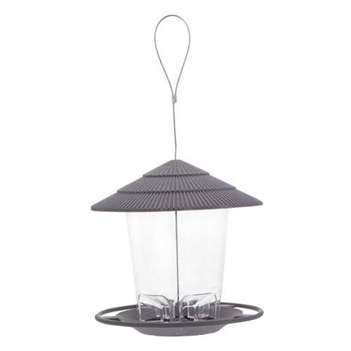 WOONEKY Hängender Vogel Feeder aus Kunststoff mit Dach für Garten Automatischer Futterspender für zur Anlockung von Wildvögeln Beobachtung Ihrem Garten von WOONEKY