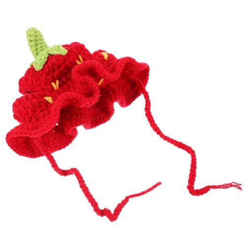 WOONEKY Handgefertigter Verstellbarer Erdbeer Hut für Katzen und Kleine Hunde Lustiges Haustierkostüm für Party Fotoshooting und Alltag Süße Kopfbedeckung für Festliche Anlässe WOONEKY Handgefertigter Verstellbarer Erdbeer Hut für Katzen und Kleine Hunde Lustiges Haustierkostüm für Party Fotoshooting und Alltag Süße Kopfbedeckung für Festliche Anlässe von WOONEKY