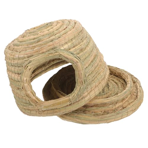 WOONEKY Handgefertigtes Kaninchenhaus aus Naturgras Multifunktionales Nest für Kaninchen Meerschweinchen und Hamster Spiel Ruheplatz Gesundes Langlebiges Versteck für Kleintiere WOONEKY Handgefertigtes Kaninchenhaus aus Naturgras Multifunktionales Nest für Kaninchen Meerschweinchen und Hamster Spiel Ruheplatz Gesundes Langlebiges Versteck für Kleintiere von WOONEKY