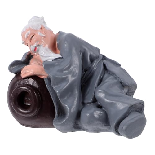 WOONEKY Harzfigur Alkoholisierter Alter Mann Mikrolandschaft Dekoration für Pflanzentöpfe Aquarium Gartenteich Outdoor Ornamente WOONEKY Harzfigur Alkoholisierter Alter Mann Mikrolandschaft Dekoration für Pflanzentöpfe Aquarium Gartenteich Outdoor Ornamente von WOONEKY