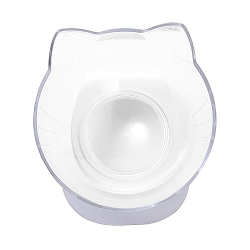 WOONEKY Katzenfutternapf Kunststoff Schräg mit Abnehmbarem Design Transparenter Katzen Trink und Kreative Katzenohrform Bpa Frei Langlebig für Einfache WOONEKY Katzenfutternapf Kunststoff Schräg mit Abnehmbarem Design Transparenter Katzen Trink und Kreative Katzenohrform Bpa Frei Langlebig für Einfache von WOONEKY