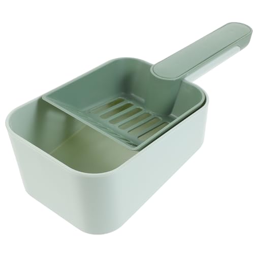 WOONEKY Katzenstreuschaufel Multifunktional Ergonomisches Design Tragbar für Einfache Werkzeug für Katzenbesitzer Grün von WOONEKY