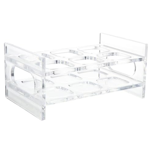 WOONEKY Klares Schnapsglas Display mit Reihen und Fächern Transparenter Schnapsglashalter für Bar Party Ausstellung Leicht Tragbar für Spirituosen und Weingläser von WOONEKY