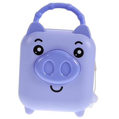 WOONEKY Klassische Spardose Kleines Abschließbares Sparschwein für Cartoonartigem Design Kreativität und Spargewohnheiten für Unterwegs von WOONEKY