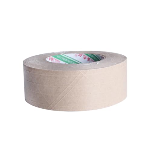 WOONEKY Kraftpapier Klebeband Starkes Reißbares Verpackungsband mit Hoher Klebkraft Für Rahmenverpackung und Abdichtung Wasserfest Abriebfest Flexibel Vielseitig Einsetzbar von WOONEKY