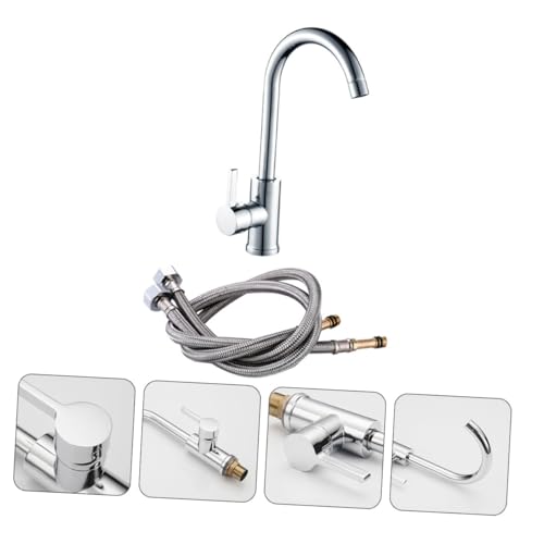 WOONEKY Küchenarmatur mit Schlauch Mischbatterie für Heiß und Kalt Wasser Drehbarer Wasserhahn für Bad und Küche Langlebig und Einfach zu Bedienen Geeignet für Spüle und Waschtisch WOONEKY Küchenarmatur mit Schlauch Mischbatterie für Heiß und Kalt Wasser Drehbarer Wasserhahn für Bad und Küche Langlebig und Einfach zu Bedienen Geeignet für Spüle und Waschtisch von WOONEKY