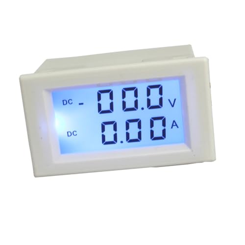 WOONEKY LCD Digital DC Spannungs Strommessgerät Voltmeter Amperemeter mit Dualer Anzeige für Genaue Gleichstrommessung bei Elektrogeräten von WOONEKY