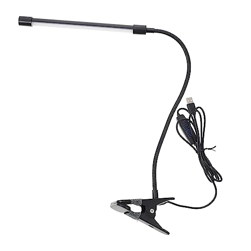 WOONEKY LED Nachttischlampe mit Clip USB Aufladbar Augenschonendes Nachtlicht mit Farbtemperaturen Kompakte Schreibtischlampe für Schlafzimmer Studium und Aluminiumdesign von WOONEKY