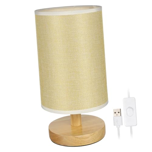 WOONEKY LED Nachttischlampe mit Schalter Retro Holz Tischleuchte mit Leinenlampenschirm Warmes Licht für Schlafzimmer und Wohnzimmer Stabile Basis als Nachtlicht und Leselampe WOONEKY LED Nachttischlampe mit Schalter Retro Holz Tischleuchte mit Leinenlampenschirm Warmes Licht für Schlafzimmer und Wohnzimmer Stabile Basis als Nachtlicht und Leselampe von WOONEKY