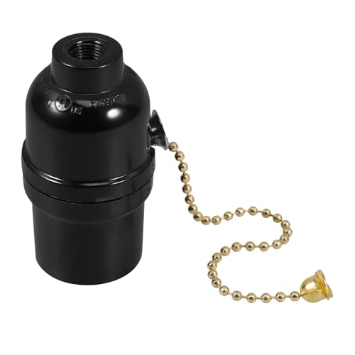 WOONEKY Lampenfassung mit Zugschalter aus Bakelit Vielseitiger Lampenhalter für Verschiedene Leuchtmittel Stabile Deckenlampenfassung Benutzerfreundlicher Zugschalter Zuverlässiger von WOONEKY