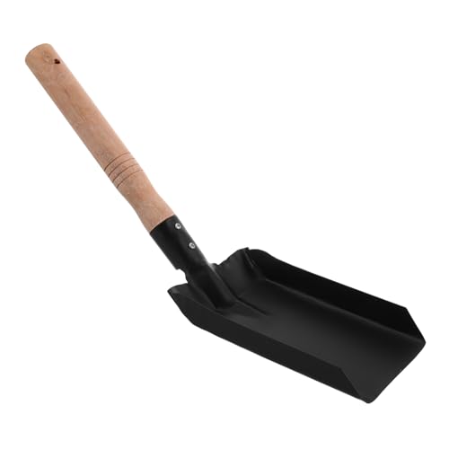 WOONEKY Langlastende Gartenschaufel mit Holzgriff Kompakte Multifunktionsschaufel für Gartenarbeiten Kaminreinigung und Haushalt Robuster Ergonomisches Design von WOONEKY