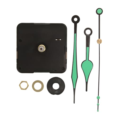 WOONEKY Lautloses Präzises Quarzuhrwerk mit Fluoreszierendem Nachtlicht Gewinde DIY Reparaturset für Wanduhr Ersatz und Uhrmacherprojekte von WOONEKY