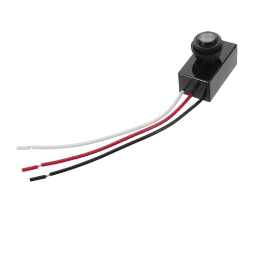 WOONEKY Lichtschalter mit Integriertem Photoelektrischem Sensor Dc für Außenbeleuchtung Automatischer Dämmerungsschalter für Straßenlampen und Gartenleuchten Überlastschutz für Sichere von WOONEKY
