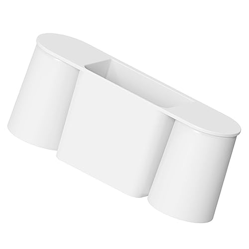 WOONEKY Magnetischer Zahnbürstenhalter Wandmontage ohne mit Umkehrbarem Mundspülbecher und Ablage Langlebiges Badezimmer Organizer für Saubere von WOONEKY