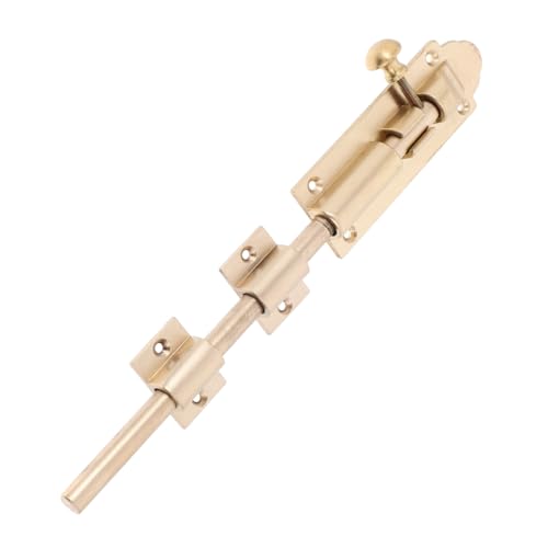WOONEKY Massiver Messing Schieberiegel Robustes Vintage Türschloss für Holztüren und Fenster Dickes Oberflächenmontiertes Design Einfache Montage Zuverlässiger Schutz für Wohn und WOONEKY Massiver Messing Schieberiegel Robustes Vintage Türschloss für Holztüren und Fenster Dickes Oberflächenmontiertes Design Einfache Montage Zuverlässiger Schutz für Wohn und von WOONEKY