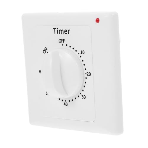 WOONEKY Mechanische Zeitschaltuhr Minuten timer für Innenbereich Einfache Oberflächenmontage Energiesparender Zeitschalter für Steckdosen zur Steuerung Elektrischer Geräte von WOONEKY