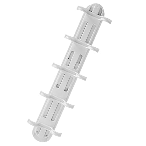 WOONEKY Multifunktionaler Klebstarker Schrankhaken mit Schiebeschiene Platzsparender Hängeschrank Organizer für Küche Stabiler Fach Kleiderhaken Einfach zu Montieren Weiß von WOONEKY