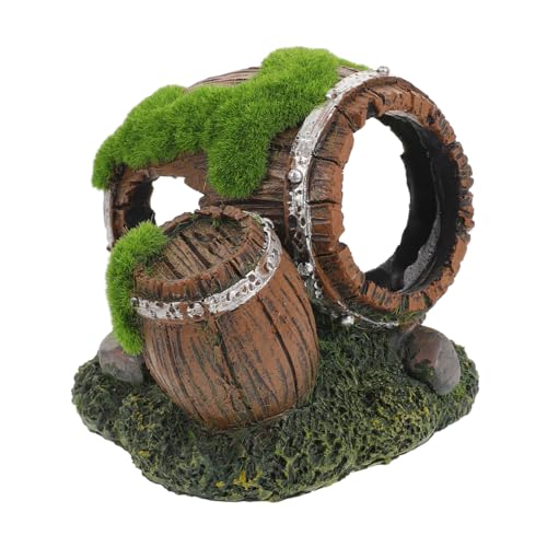 WOONEKY Naturnahe Aquarium Höhle mit Fässer-Design Stabile Resin Versteck für Garnelen und Kleine Fische Sicherer Aquascaping Unterschlupf Dekorative Fischhöhle für Süß Meerwasserbecken WOONEKY Naturnahe Aquarium Höhle mit Fässer-Design Stabile Resin Versteck für Garnelen und Kleine Fische Sicherer Aquascaping Unterschlupf Dekorative Fischhöhle für Süß Meerwasserbecken von WOONEKY