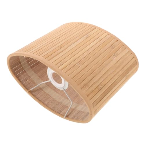 WOONEKY Ovaler Lampenschirm mit Gewebtem Design Kompakt und Einfach zu Montieren für Tisch und Stehlampen für Kleine Räume Wie Bars und Teestuben mit Innenliegendem Stofffutter für von WOONEKY