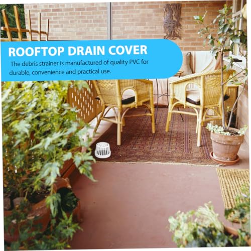 WOONEKY PVC Dachablauf Filterabdeckung mit Feinem Sieb Langlebiger Anti verstopfungs schutz für Dachgarten und Regenrinne Einfach zu Montierender Abflussschutz für Rohre von WOONEKY
