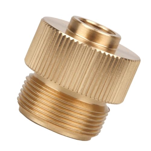 WOONEKY Propangas Adapter für Outdoor Gasflaschen Anschluss Ventil Nachfülladapter für Kleine Propanflaschen Camping Grill Zubehör Goldfarben von WOONEKY