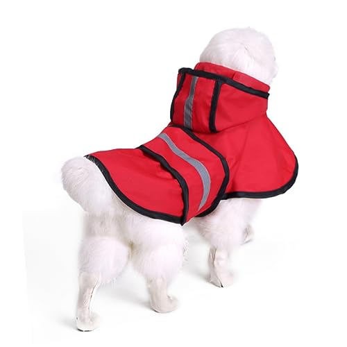 WOONEKY Reflektierender Hunderegenmantel mit Kapuze Elastisch Atmungsaktiv für Kleine Hunde Outdoor Spaziergang bei Regen und Nacht S WOONEKY Reflektierender Hunderegenmantel mit Kapuze Elastisch Atmungsaktiv für Kleine Hunde Outdoor Spaziergang bei Regen und Nacht S von WOONEKY