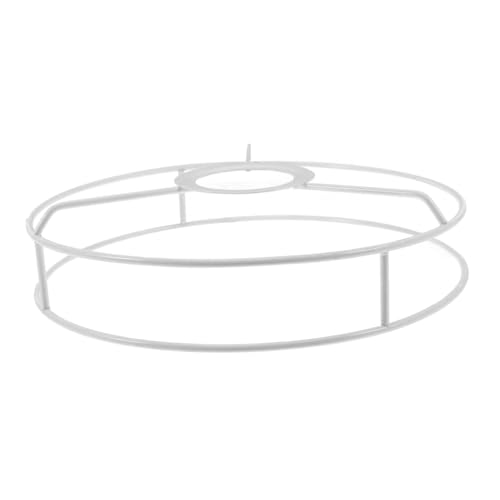 WOONEKY Runder Lampenschirmhalter Universeller Lampenrahmen für DIY Decken und Tischlampen Langlebiger Lampenschirmring Einfach zu Reinigen Vielseitig Einsetzbar Weiß Lochdurchmesser von WOONEKY