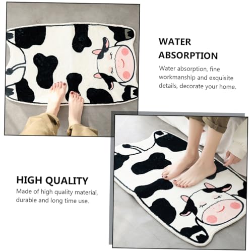 WOONEKY Saugfähige Badematte mit Niedlichem Kuhmuster rutschfest Weicher Bodenmatte Waschbar Dekorativ für Badezimmer Flur und Eingangsbereich WOONEKY Saugfähige Badematte mit Niedlichem Kuhmuster rutschfest Weicher Bodenmatte Waschbar Dekorativ für Badezimmer Flur und Eingangsbereich von WOONEKY
