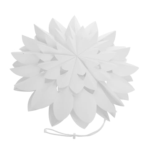 WOONEKY Schlichte Papier Lampenschirm Deckenleuchte mit Stern und Blumenmuster Dekorativer Pendelleuchter für Wohnzimmer Schlafzimmer Bar Kreativer Beleuchtungsschirm Leicht und von WOONEKY