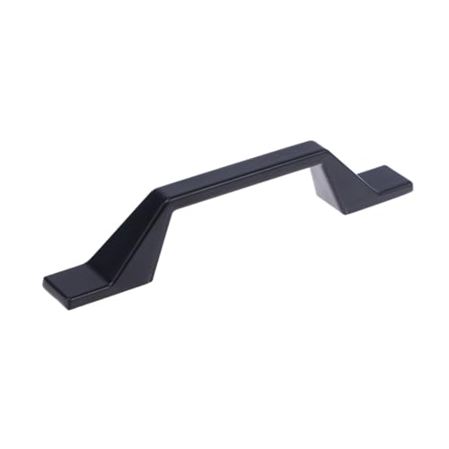 WOONEKY Schwarze Flache Möbelgriffe aus Aluminiumlegierung Langlebig Korrosionsbeständig mit Zwei Löchern für Küchenschränke Garderoben und Wohnmöbel Inklusive Montageschrauben von WOONEKY