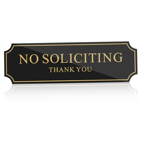 WOONEKY Selbstklebendes No Soliciting Schild aus Acryl Stilvolles Design Robust und Witterungsbeständig Starke Haftung für Haustür Fenster und Büro Langlebiges Hausschild Außen Modernes WOONEKY Selbstklebendes No Soliciting Schild aus Acryl Stilvolles Design Robust und Witterungsbeständig Starke Haftung für Haustür Fenster und Büro Langlebiges Hausschild Außen Modernes von WOONEKY