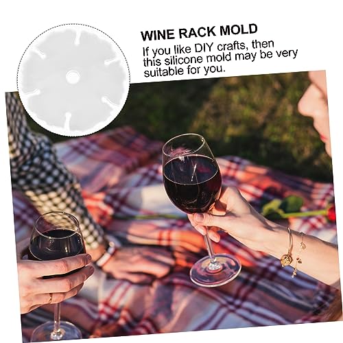WOONEKY Silikonform Weinregal Weinbecherhalter DIY Gussform für Weinhalter Kreative Bunte Untersetzer Formen Flexibles Material Einfache Entnahme für Dekoration von WOONEKY