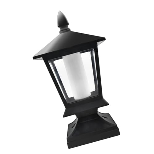 WOONEKY Solar Post Lampe LED Gartenleuchte mit Pier montagefuß Wetterfeste Schwarze Solarleuchte für Außen Kabellose Installation Dekorative Laterne für Weg und Terrasse WOONEKY Solar Post Lampe LED Gartenleuchte mit Pier montagefuß Wetterfeste Schwarze Solarleuchte für Außen Kabellose Installation Dekorative Laterne für Weg und Terrasse von WOONEKY