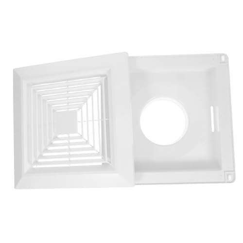 WOONEKY Square Ceiling Diffuser Fan Cover Replacement mit Clip Kunststoff Luftauslassgitter für Badezimmer Küche Büro Feuchtigkeitskontrolle und Kondensationsschutz Stilvolles Design für von WOONEKY