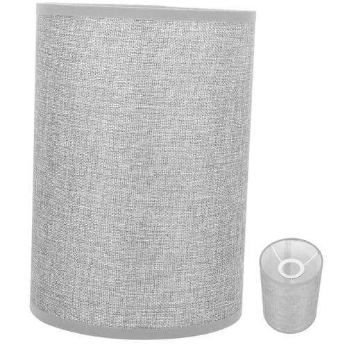 WOONEKY Stehlampenschirm Lampenschirm Lampenschirme Tischlampenschirm Beige Stehlampenbezug Ersatzschirm Für Stehlampe Ersatzlampenschirm Lampenschirm Für Stehlampe Grau Leinen von WOONEKY