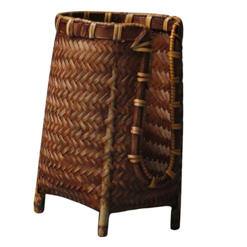 WOONEKY Teetassenhalter Geflochtenes Aufbewahrungsregal Leichtes Abtropfgestell für Wohnzimmer Elegantes Design Tragbarer Becherhalter für Camping und Teezeremonie von WOONEKY