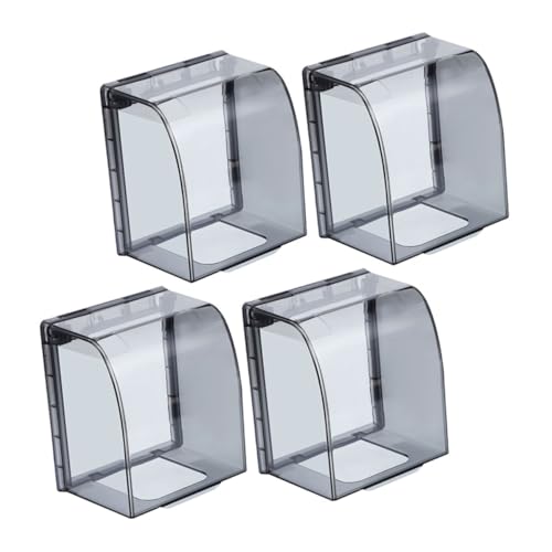 WOONEKY Teiliges Transparente Wetterfeste Schutzabdeckungen für Außensteckdosen Wasserdichter Steckdosenschutz aus Robustem Kunststoff Einfache Installation Sicherer Schutz für von WOONEKY