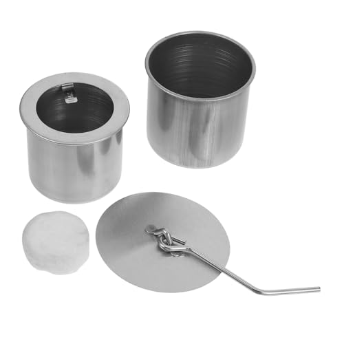 WOONEKY Tischfeuerstelle Tragbare Mini Feuerstelle für und Außen mit Löschdeckel für Gemütliche Abende Am Patio Garten von WOONEKY
