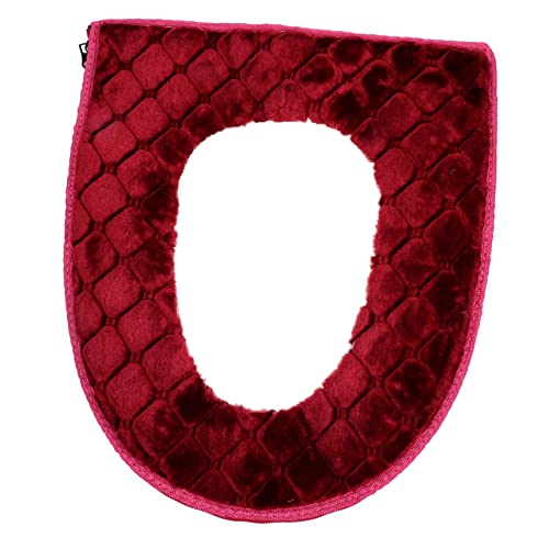 WOONEKY Universeller Plüsch Toilettensitzbezug Verdickter Warmes Toilettensitzpolster Wasserfest Für Badezimmerbedarf Leicht Zu Reinigen Geeignet Für Familien Und Reisen von WOONEKY