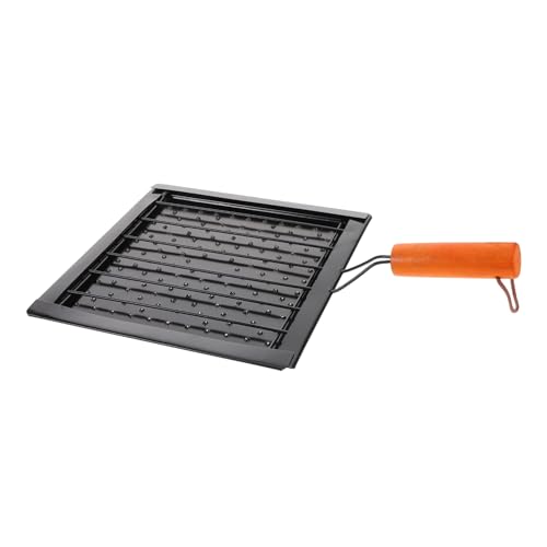 WOONEKY Tragbares Grillgestell mit Holzgriff Multifunktional als Camping Toaster und Backblech Faltbar für Gleichmäßiges Grillen und Brotbacken im Freien Sicherer Griff für Outdoor Grillen von WOONEKY
