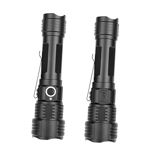 WOONEKY Ultrahelle Led-taschenlampe Mit Einstellbar Aus Aluminiumlegierung Tragbar Usb Wiederaufladbar Outdoor-taschenlampe Für Camping Und Jagd von WOONEKY